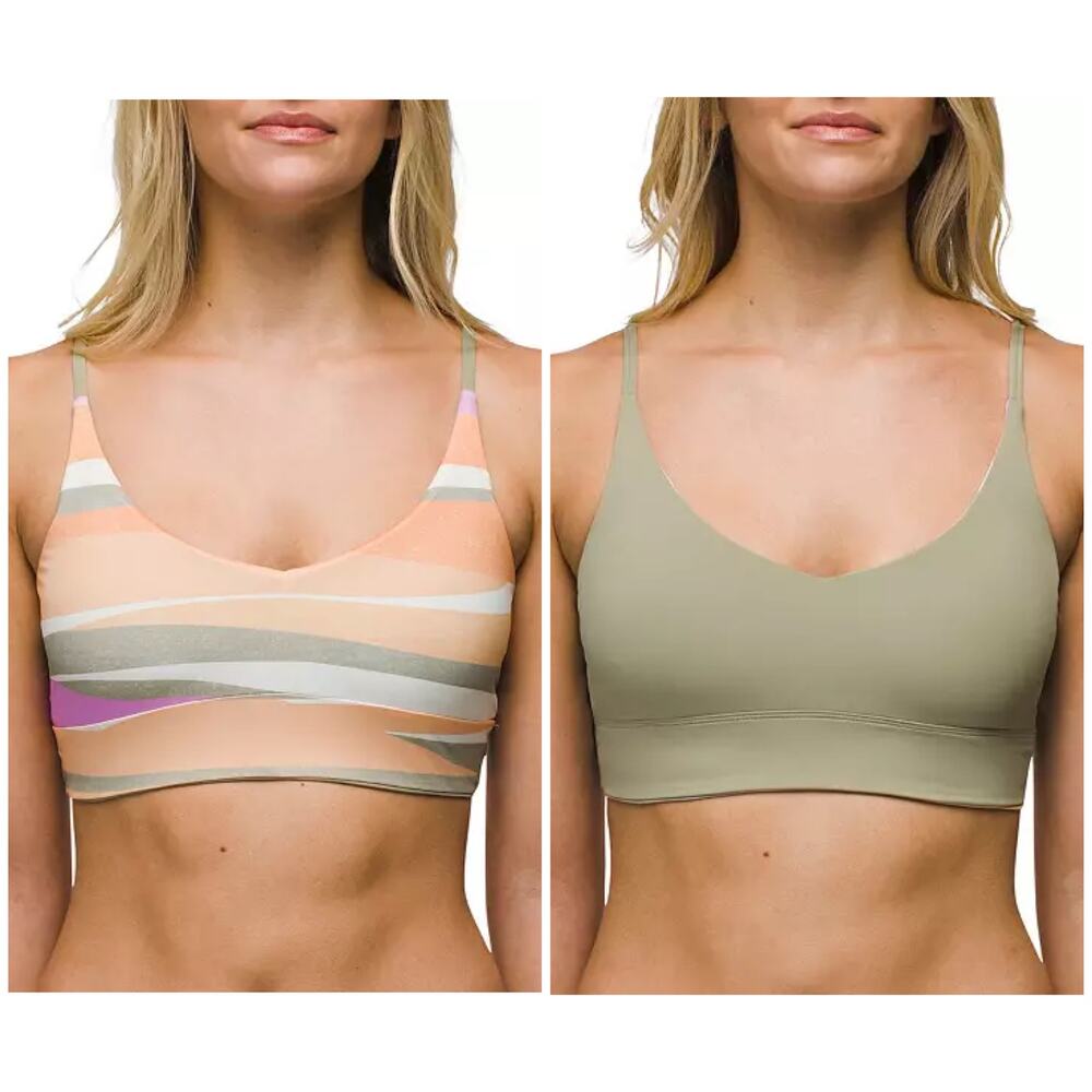 Prana Willow Falls Reversible Top Women's Large Waves Bikini Beach Vacation
